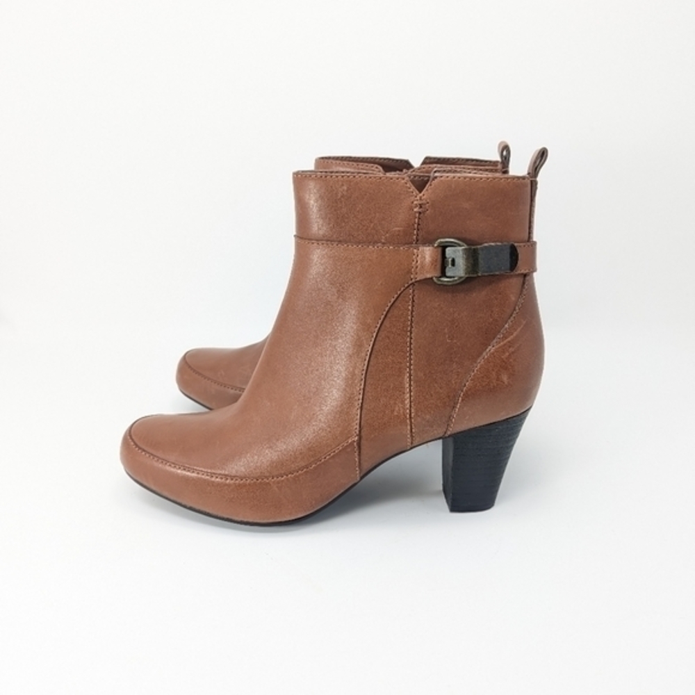 CLARKS Sapphire Lina Women's Ankle Boot Black Leather size 8 new